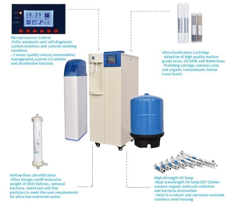 극정화 물 시스템 기계 10L/H 20L/H 40L/H 60L/H