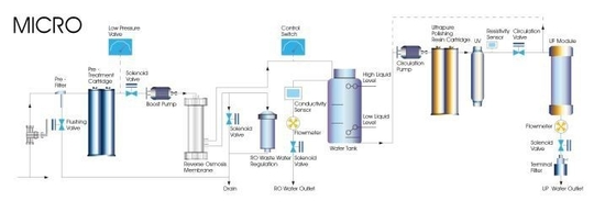 극정화 물 시스템 기계 10L/H 20L/H 40L/H 60L/H